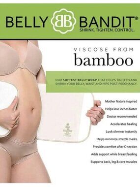 Belly Bandit Black Postpartum Maternity Support Belt Viscose from Bamboo Wrap